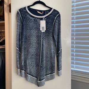 Soft surroundings navy sweater NWT